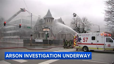 Arson investigation underway after fire at historic Swift Mansion in Chicago